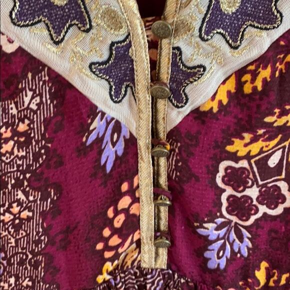 NWT Anthropologie MAEVE plum embroidered maxi dress - Picture 5 of 11